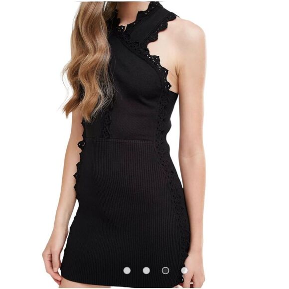 Alice McCall Addicted to Love ribbed bodycon mini dress LBD NWT Size 6 - Picture 4 of 14